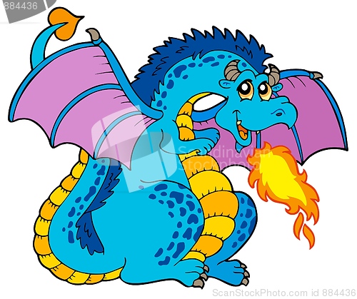 Image of Big blue fire dragon