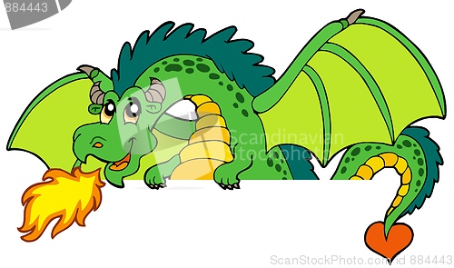 Image of Giant green lurking dragon