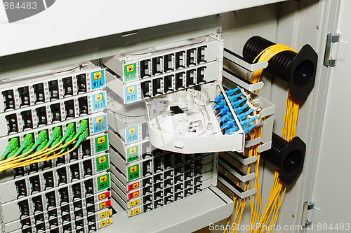 Image of fiber optic cable management system