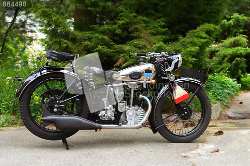 Image of old vintage motorcycle