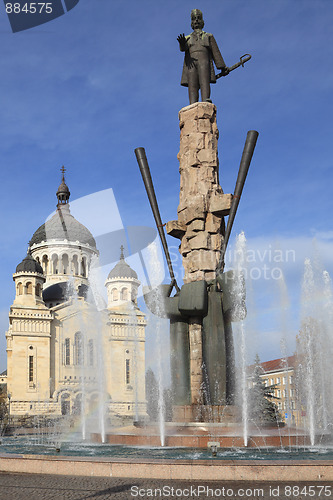 Image of Avram Iancu Sqaure in Cluj Napoca,Romania
