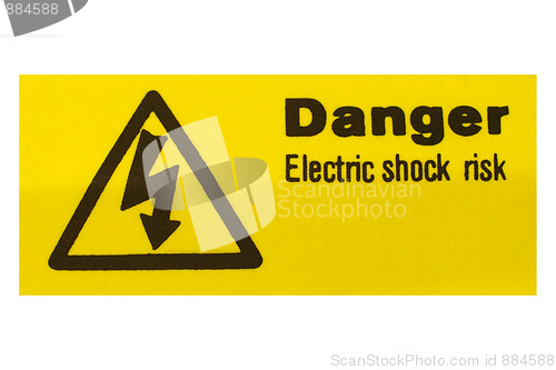 Image of Electric shock sign