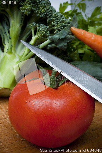 Image of Vegetables on the cutting board