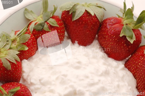 Image of cottage cheese strawberries