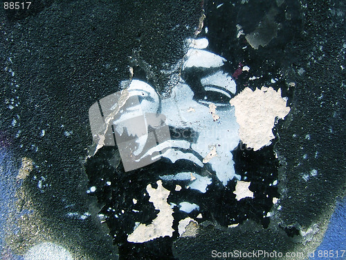 Image of Black Man  Face Graffiti