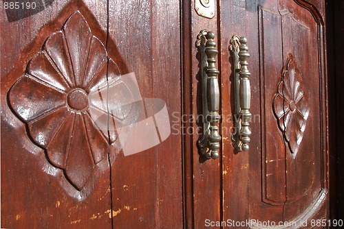 Image of Detail of old door in San Cristobal de las Casas