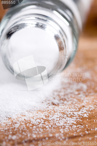 Image of salt in glass container