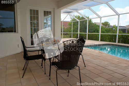 Image of outdoor dining table