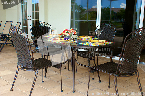 Image of outdoor table for four