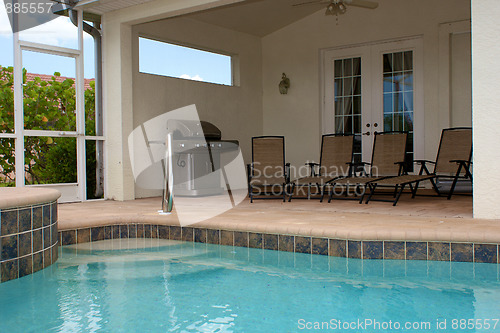 Image of sitting area at pool