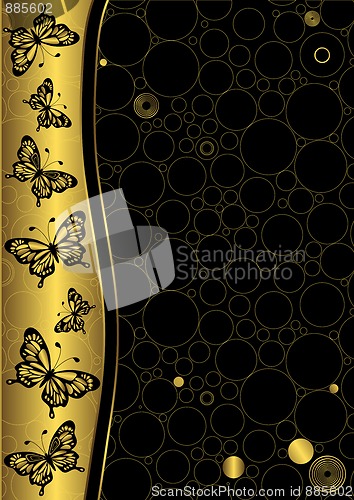 Image of Decorative gold and black frame