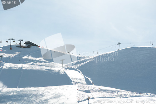 Image of Ski slope with chairlifts