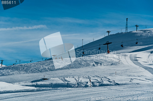 Image of Ski slopes with chairlifts