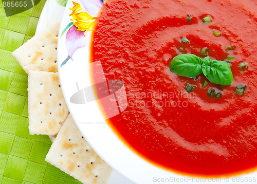 Image of Soup and Crackers