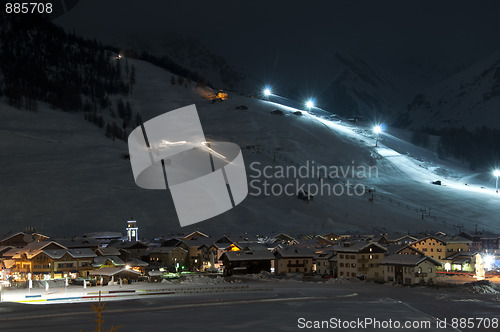Image of Ski village night scenario