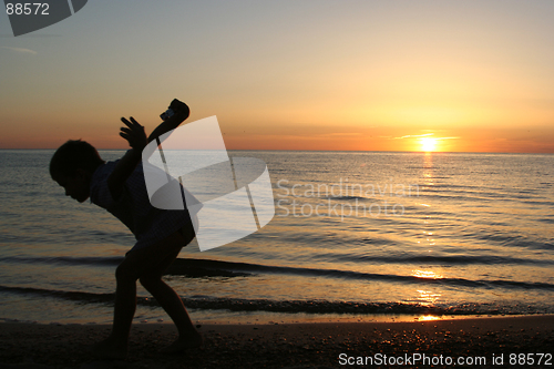 Image of Child and Sunset