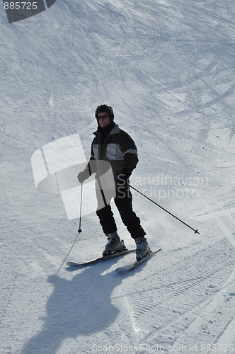 Image of Skier in powder snow