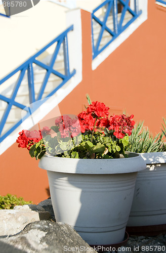 Image of street scene oia ia santorini greece