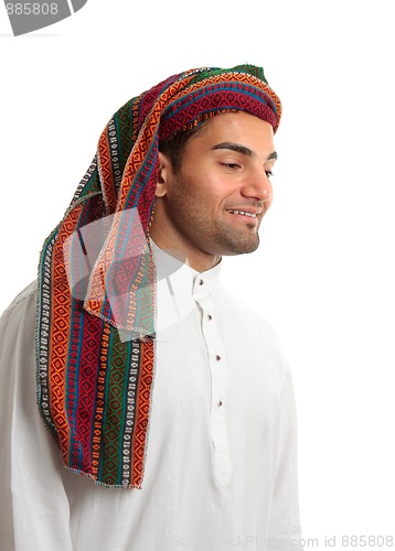 Image of Smiling young arab man