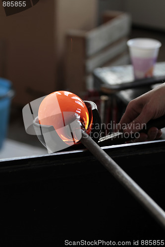 Image of Molten blob of glass