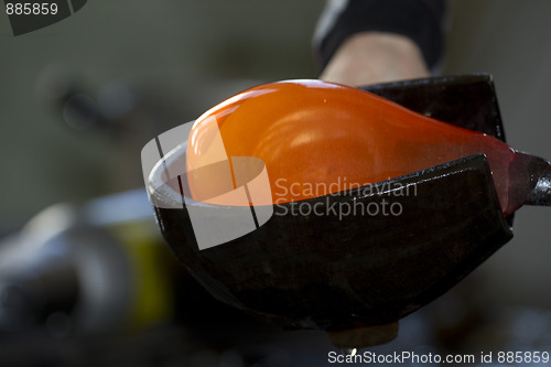 Image of Molten blob of glass