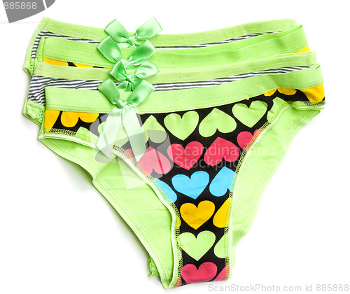 Image of Green feminine panties