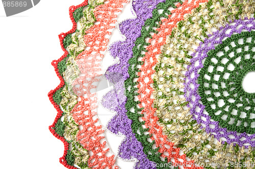 Image of Knitted varicoloured napkin