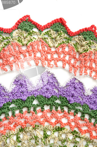 Image of Knitted varicoloured napkin