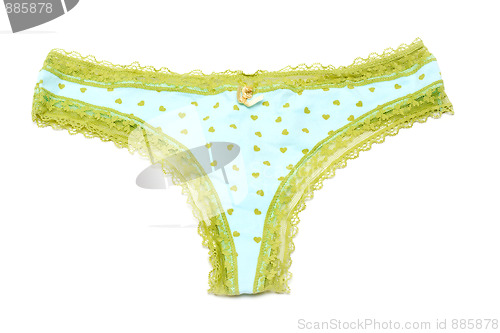 Image of Feminine underclothes, green heart