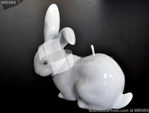 Image of Easter - White rabbit candle