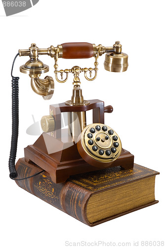 Image of Ancient phone and book