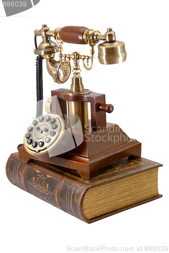 Image of Ancient phone and book