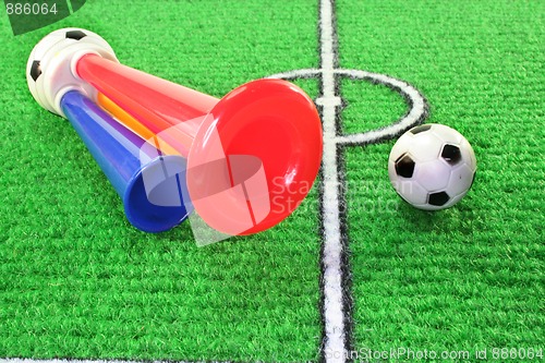 Image of soccer horn with football