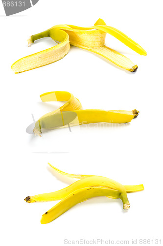 Image of three banana peels