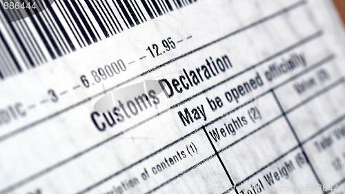 Image of Customs declaration