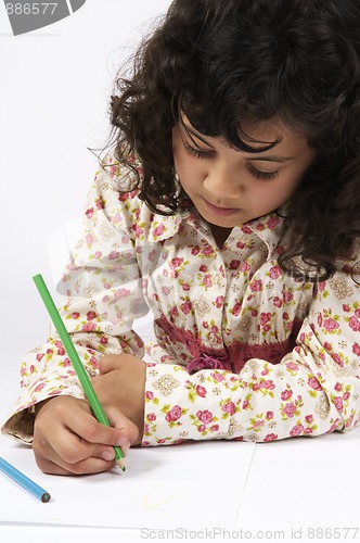 Image of Drawing Girl