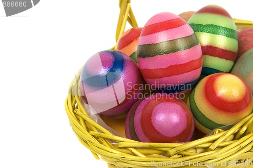 Image of Easter Eggs In A Basket -5