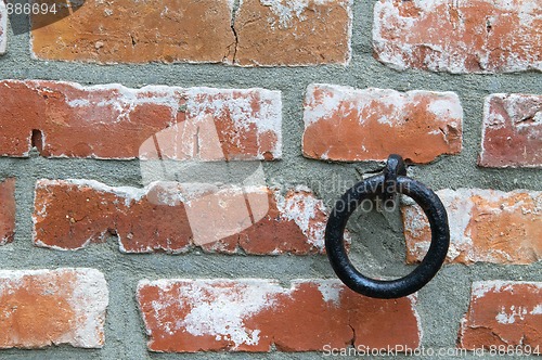 Image of Old brick wall with ring