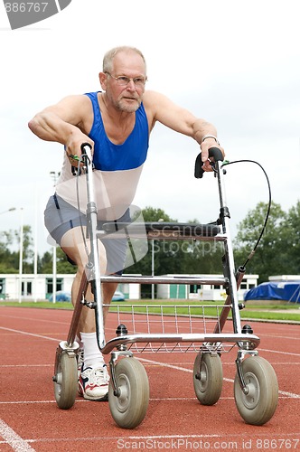 Image of Active Senior With Walker