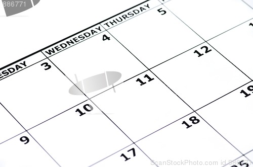 Image of Empty Calender