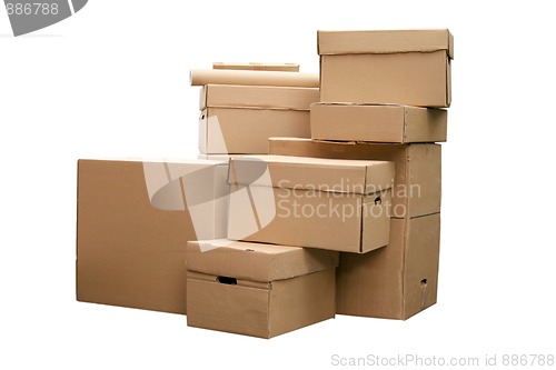 Image of cardboard boxes arranged in stack