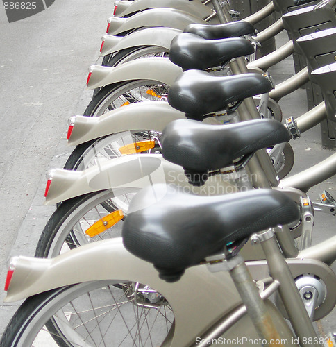 Image of rental bicycles Paris France