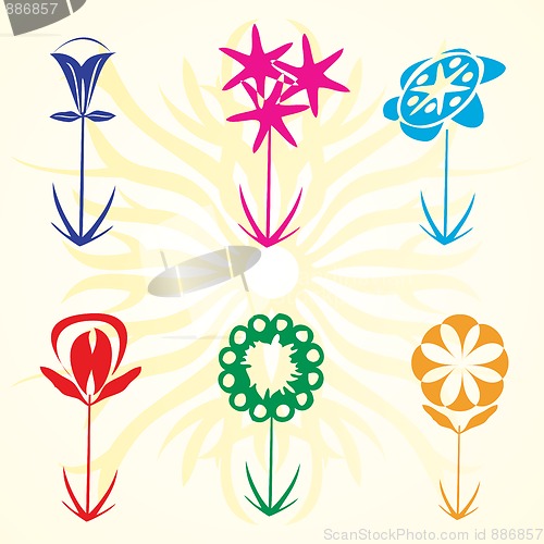 Image of Retro flowers