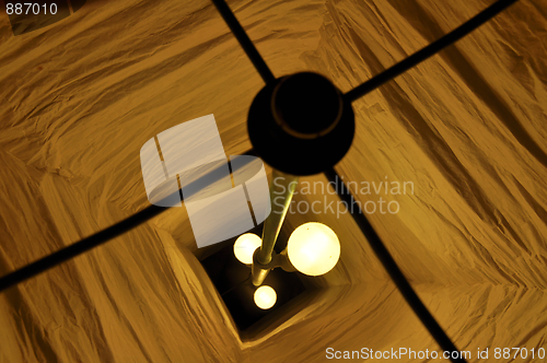 Image of View inside chinese paper lamp