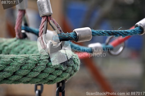 Image of Swing construction on playground