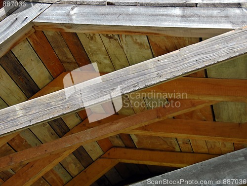 Image of Wooden roof structure