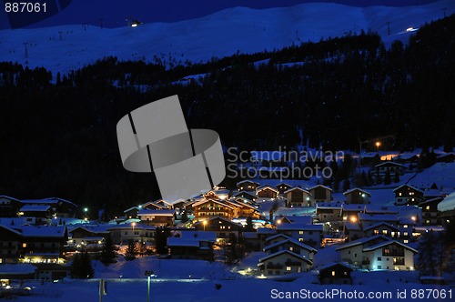Image of Ski village night scenario