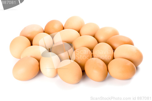 Image of twenty brown eggs