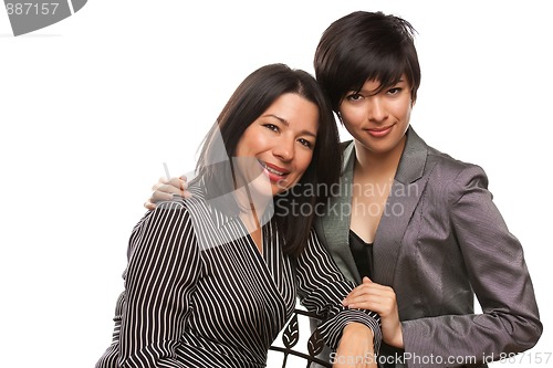 Image of Attractive Multiethnic Mother and Daughter Portrait