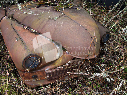 Image of Car left in nature